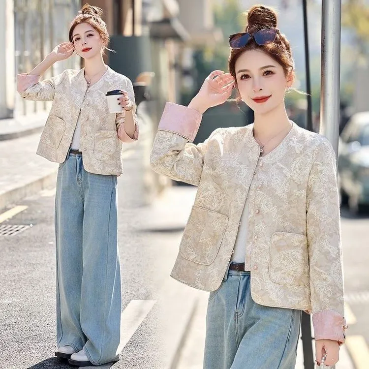 新中式轻国风外套女2025春秋新款独特超好看气质显瘦短款唐装上衣