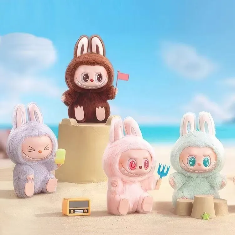 搪胶脸马卡龙风格毛绒潮玩玩偶