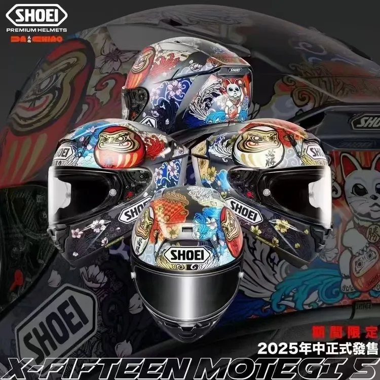 SHOEIX15头盔X14全盔摩托车头盔红蚂蚁招财猫白亮黑巴塞罗那全季