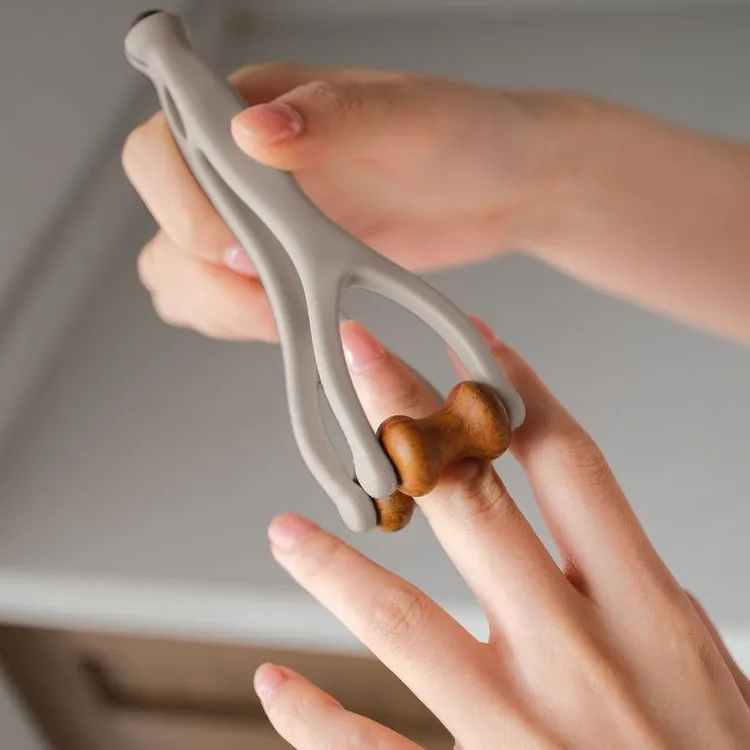 砭石手指按摩神器手关节滚轮式多功能按摩夹疏通经络手部穴位家用