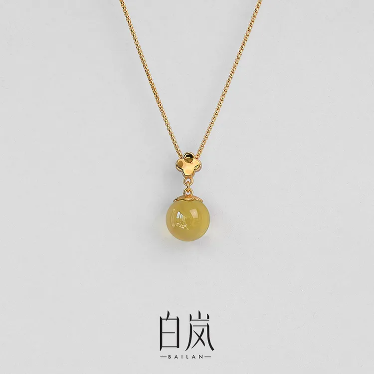 【8月新品】海棠水晶项链新中式珠宝轻奢小众彩色七夕礼物XL5783