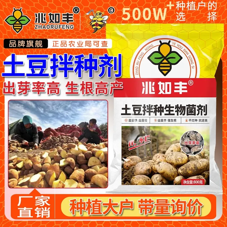 兆如丰土豆拌种剂升级高出芽率生根壮苗不烂种高产包衣微生物菌剂