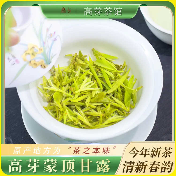 2025新茶蒙顶甘露头春头采明前茶手工采摘严选高级茶叶高山绿茶