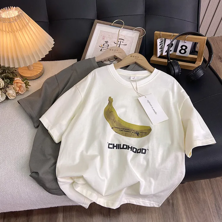 佑妈家童装 男女童夏款短袖 中大童纯棉T恤 儿童卡通短t