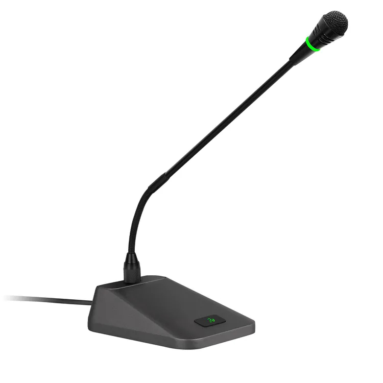 DierMan 方管专业有线会议话筒48V电容麦克风短杆鹅颈咪桌面演讲