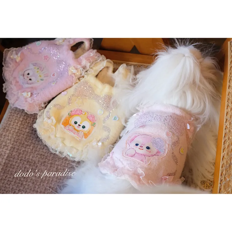 新款秋冬宠物猫狗衣服犬泰迪约克夏小马闪钻亮丝毛绒吊带裙