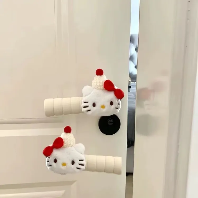 helloKitty门把手套可爱防碰撞静电秋冬卧室厕所门门把手保护套
