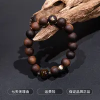 沉香【沉香协会】金标级昆仑梅格虫漏沉香单圈手串13mm+
