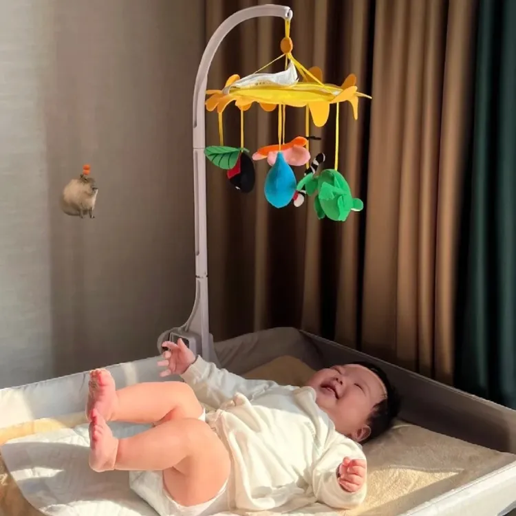 手工diy尿布台床铃支架双孔可调节床铃支架卡扣支架通用款支架