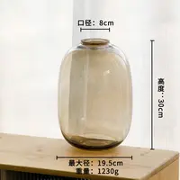 【单独打包发货包邮不参与凑单】咖色高级感大肚喜悦花瓶轻奢简约美