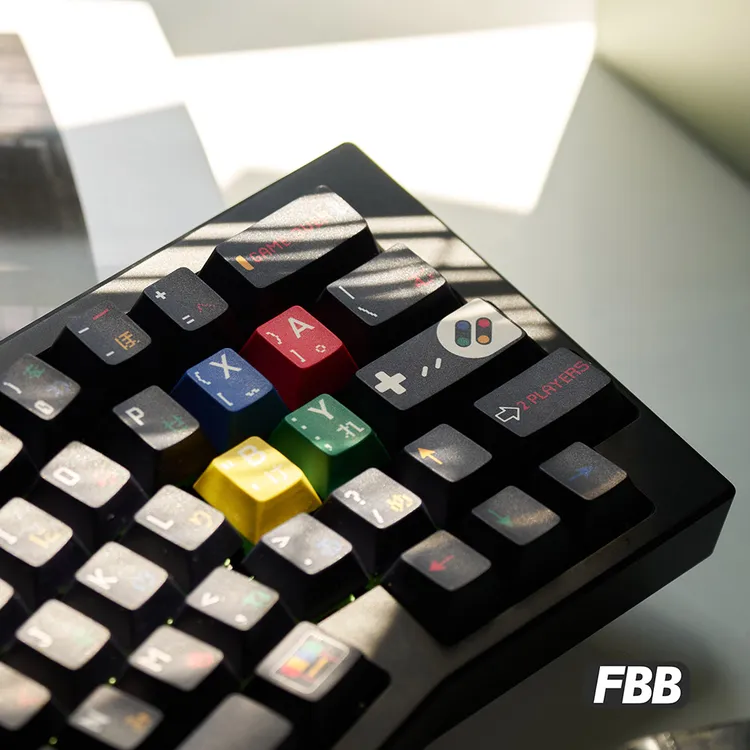 FBB原创键帽SFC 1990黑夜版热升华PBT客制化机械键盘配件DIY个性