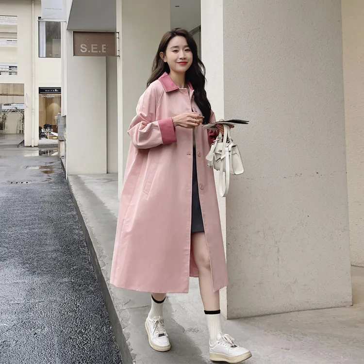 氛围感风衣外套女2025春秋新款别致独特松弛感慵懒风中长款大衣潮
