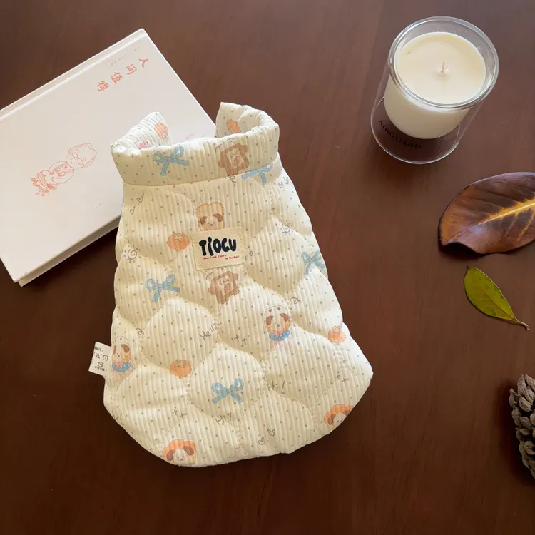 秋冬宠物猫狗通用加厚保暖夹棉防风外套马甲