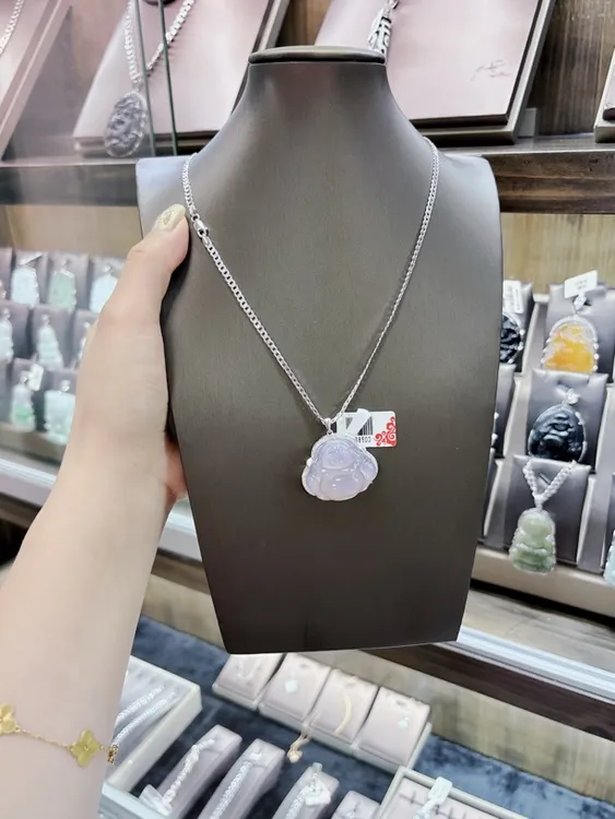 非金属合成锆石项链 女款项链饰品紫罗兰长度60厘米24寸可以套头