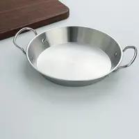 不锈钢双耳托盘水果盘平盘直径23cm