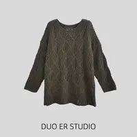 【朵儿studio】早秋针织镂空上衣罩衫 A281