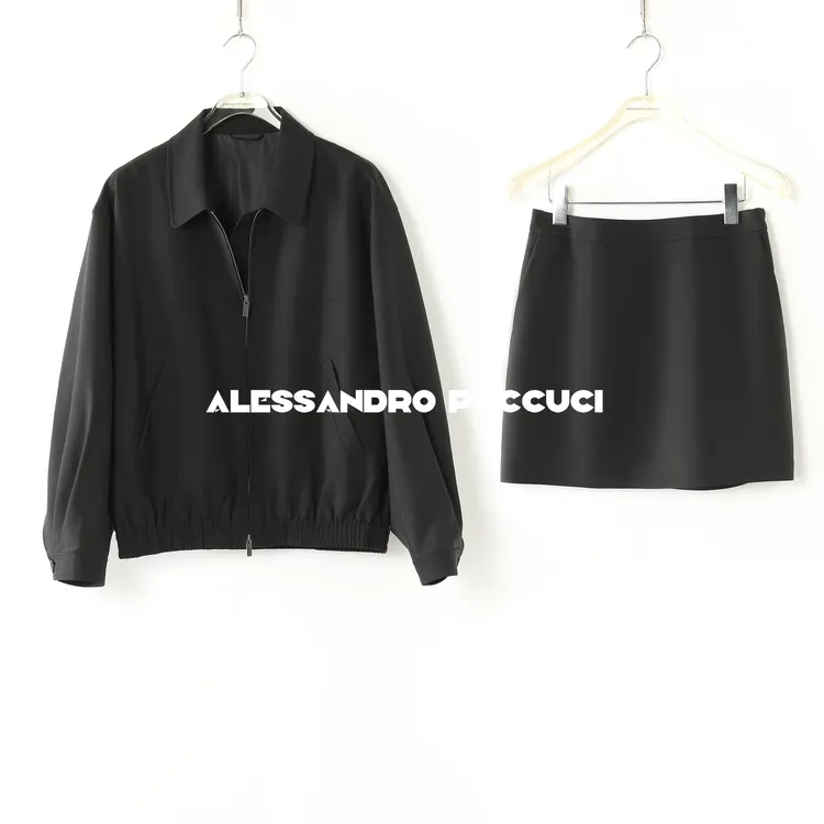 AP洛哥51016WT/51023QB【限量黑标】意大利进口VBC绵羊毛外套/半裙