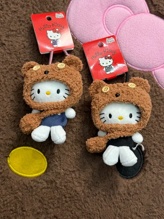 挎包小熊kitty包包挂件hello kitty可爱毛绒玩具挂饰kitty挂件