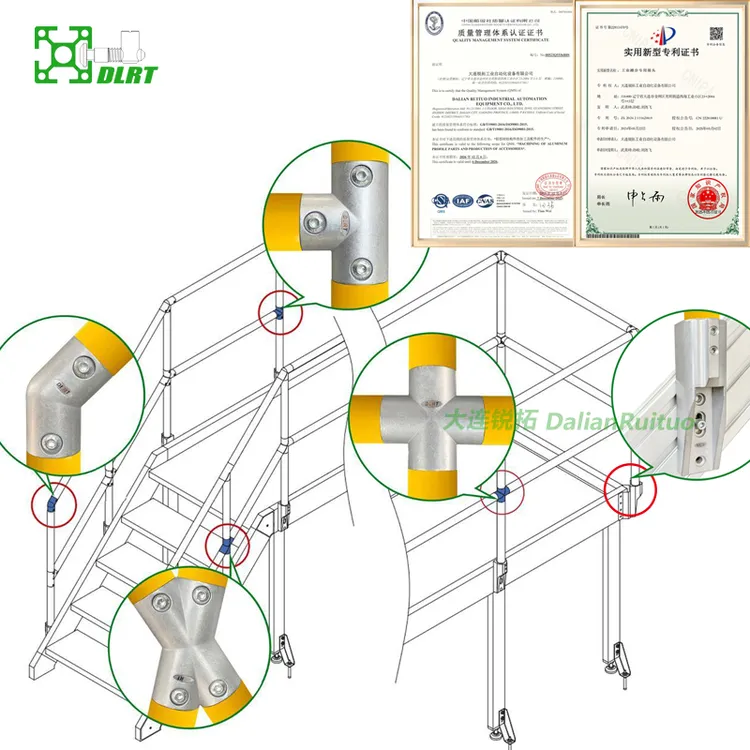 工业铝型材组装踏步平台定制踏步接头