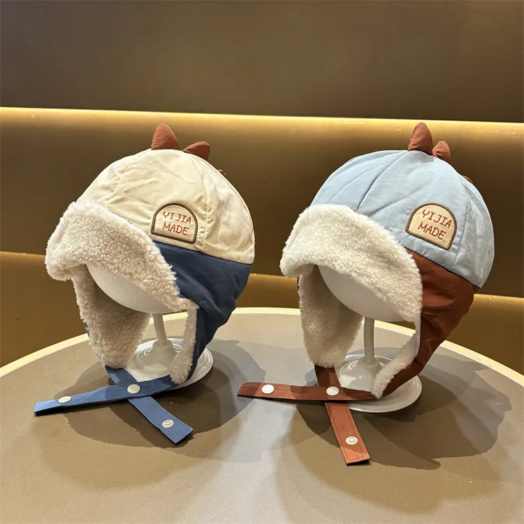 宝宝帽子可爱冬季雷锋帽小幼童护耳帽加厚保暖新款卡通婴童防风帽