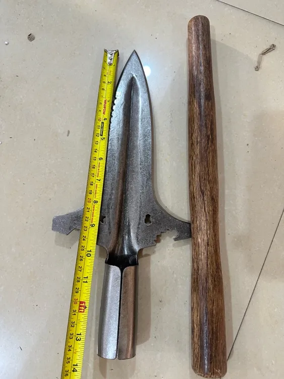外贸款锰钢三角尖头铲兵工铲
