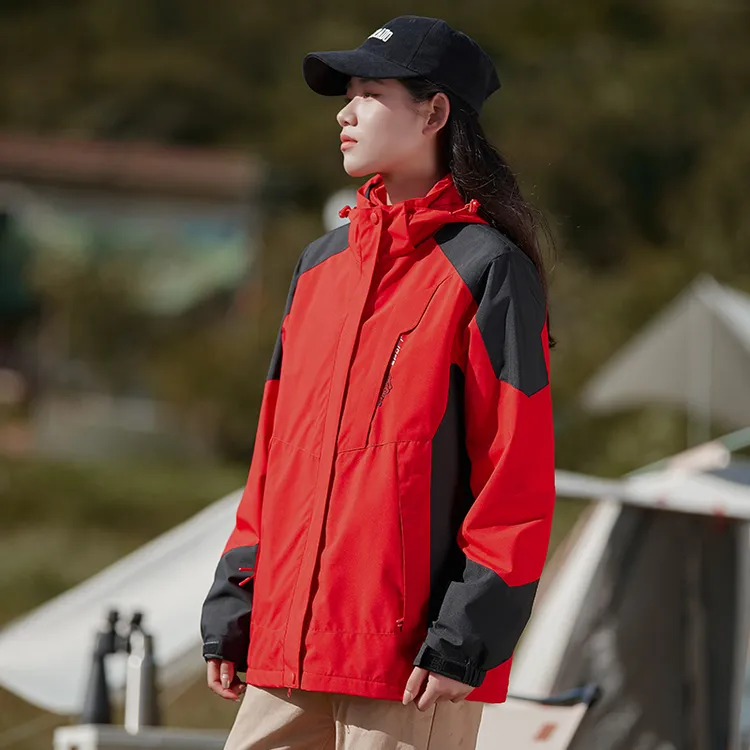 情侣款户外登山服加绒加厚内胆可拆卸两件套