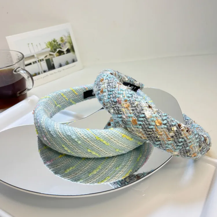 ins小香风韩式发箍简约百搭外出气质高颅顶宽边头箍发饰女