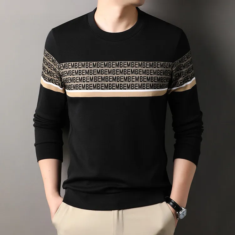 2025春季新款卫衣男款上衣胖子显瘦轻奢高端中青年潮牌高级感套头