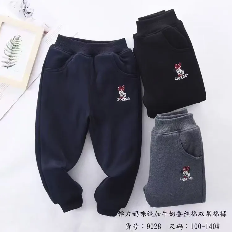 新款刺绣三层棉裤秋冬适用保暖舒适