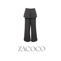 【ZACOCO】夏天薄款女士通勤慵懒休闲屁帘裤3243阔腿裤长裤