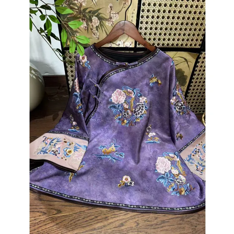 新中式外套女满绣中国风复古盘扣高定刺绣复古高贵气质上衣