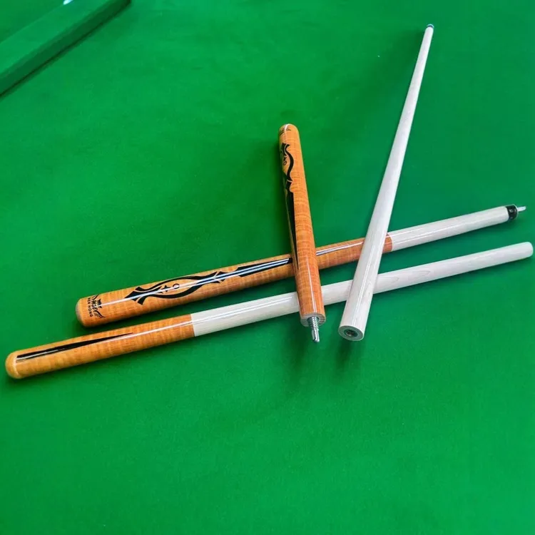 跳杆台球跳九球分体短跳球杆黑八枫木单跳球杆美式球房分体台球杆