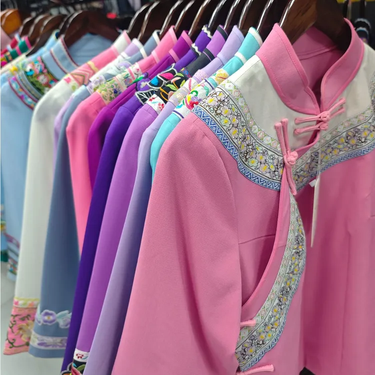 101-110号特价民族服装中国风加绒民族风时尚秋冬复古上衣女立领