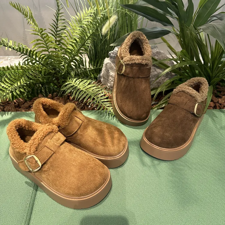 4厘米【洋气】阔腿裤必备2025博肯女鞋2025新款2025新款新款女鞋