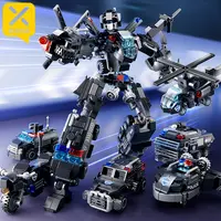 星涯优品防爆机甲6合1积木拼装模型益智玩具（到手6盒）