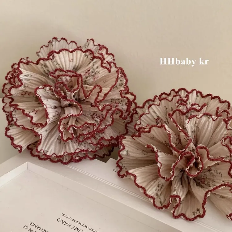 新款古风仿真复古牡丹花朵抓夹发夹拍照道具头花鲨鱼夹头饰发饰女