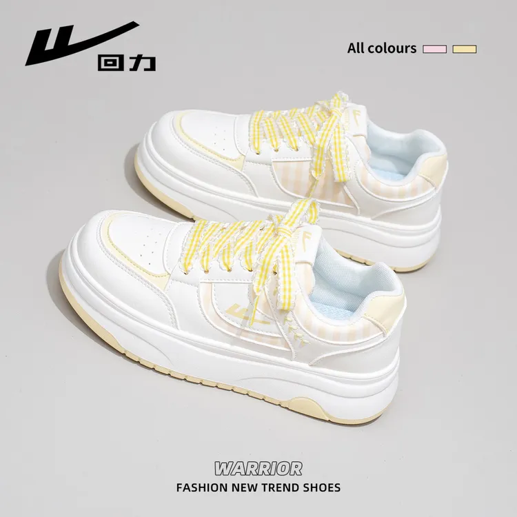 回力女鞋小白鞋2025秋季新款百搭厚底休闲运动鞋学生软底面包板鞋