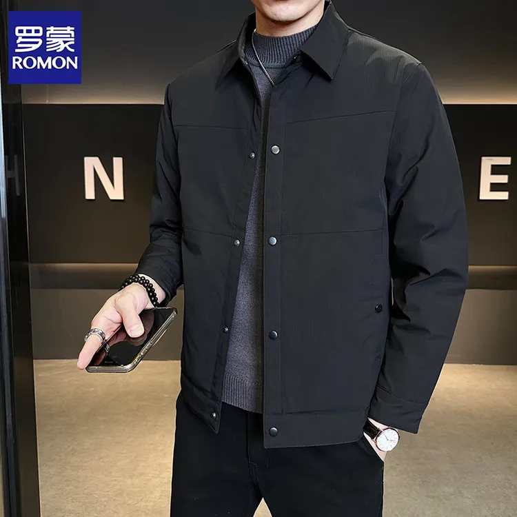 Romon/罗蒙男士轻薄商务休闲羽绒服男外套2025秋冬季韩版百搭男装