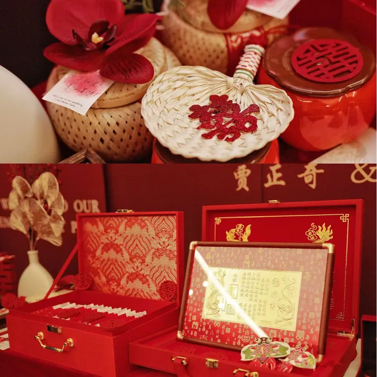 【深圳水贝婚庆金书】龙凤呈祥金书婚书中式婚礼定制婚书送礼礼物