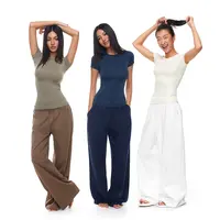 FDR旗舰店 凉感塑形弹力运动修身短袖女夏季紧身打底上衣正肩t恤