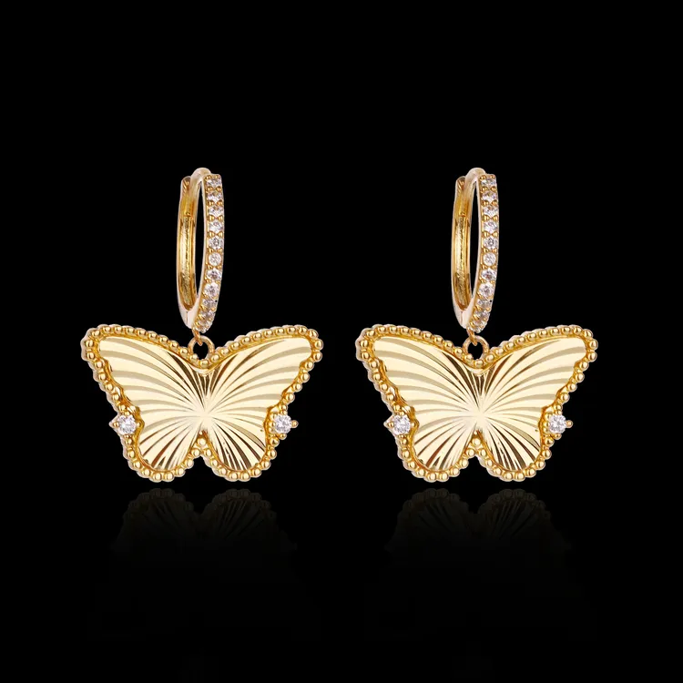 【KEFAN珂梵】轻奢复古蝴蝶耳饰时尚优雅百搭精致个性耳环