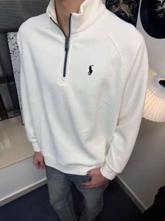 小门透气拉链刺绣卫衣运动男上衣秋季半拉链长袖立领卫衣