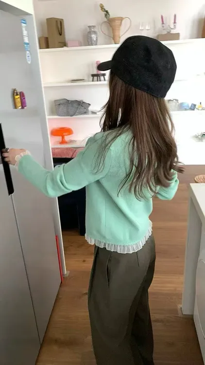 小鹿精选~春秋新款韩系毛衣开衫甜美软糯高级针织衫可打底可外穿