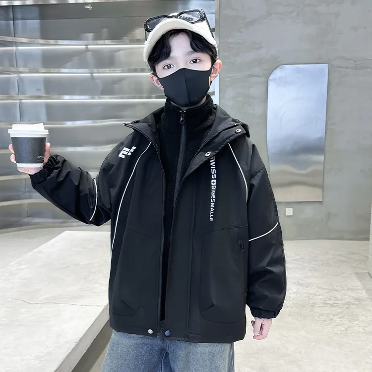 儿童装男童秋装外套2025新款春秋款中大童三合一秋季可拆卸冲锋衣