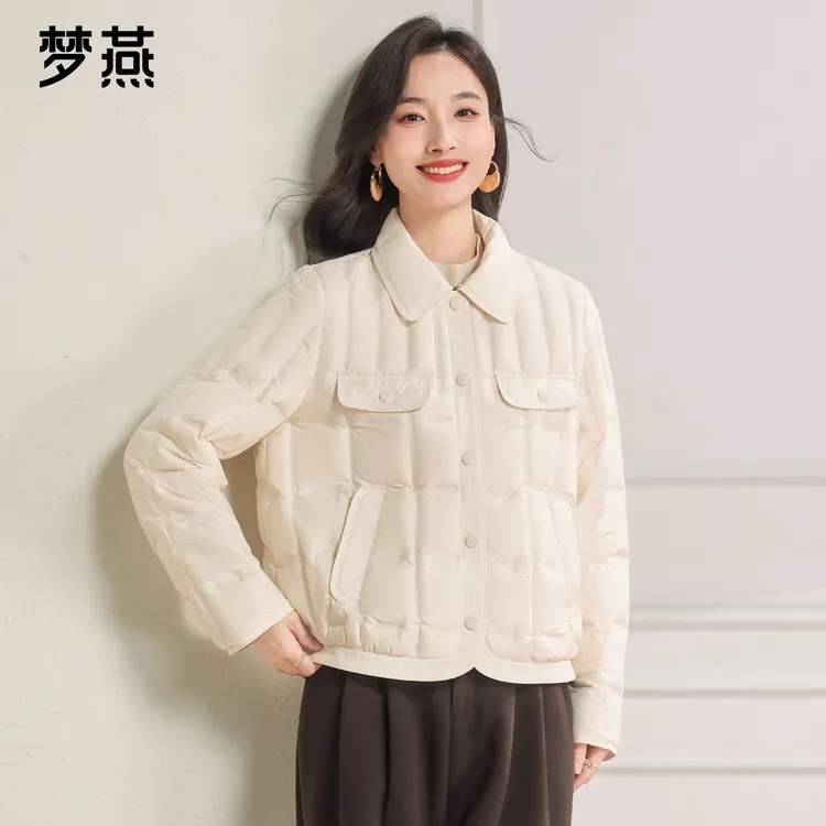 梦燕秋冬女款时尚百搭气质大方宽松休闲舒适简约羽绒服CY02B5047D