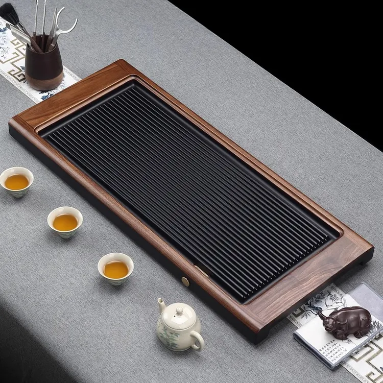 胡桃木电木茶盘整块天然实木家用简约高档干泡茶台功夫茶具茶托盘