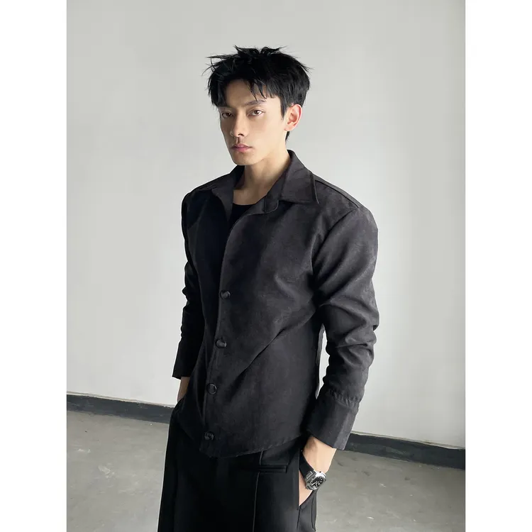 DAY NY收腰衬衫可拆卸垫肩夹克早秋外套正肩版型长袖高级感衬衣