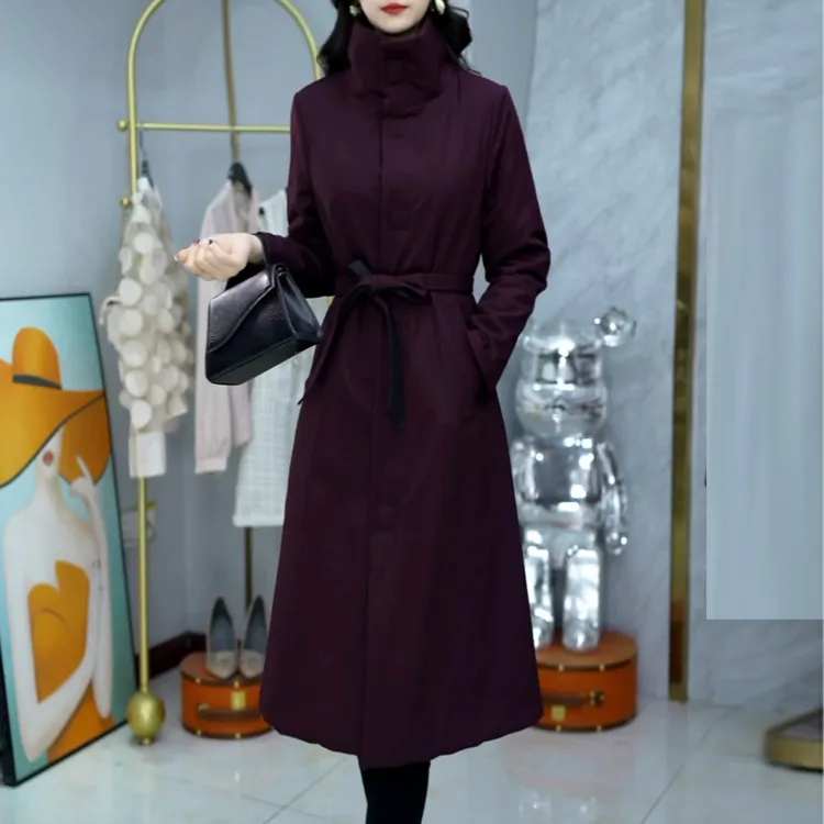 高档时尚气质双面穿棉服女2025冬季新款妈妈加厚保暖棉衣外套大衣