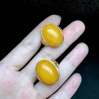 【云上好物】11 DS80884-S925银蜜蜡戒指-多样性发一件-18x13m