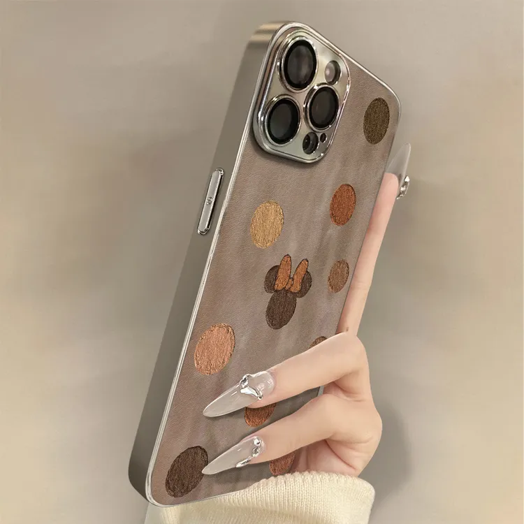 波点米妮苹果16pro手机壳iPhone适用15promax套14全包13防摔12可